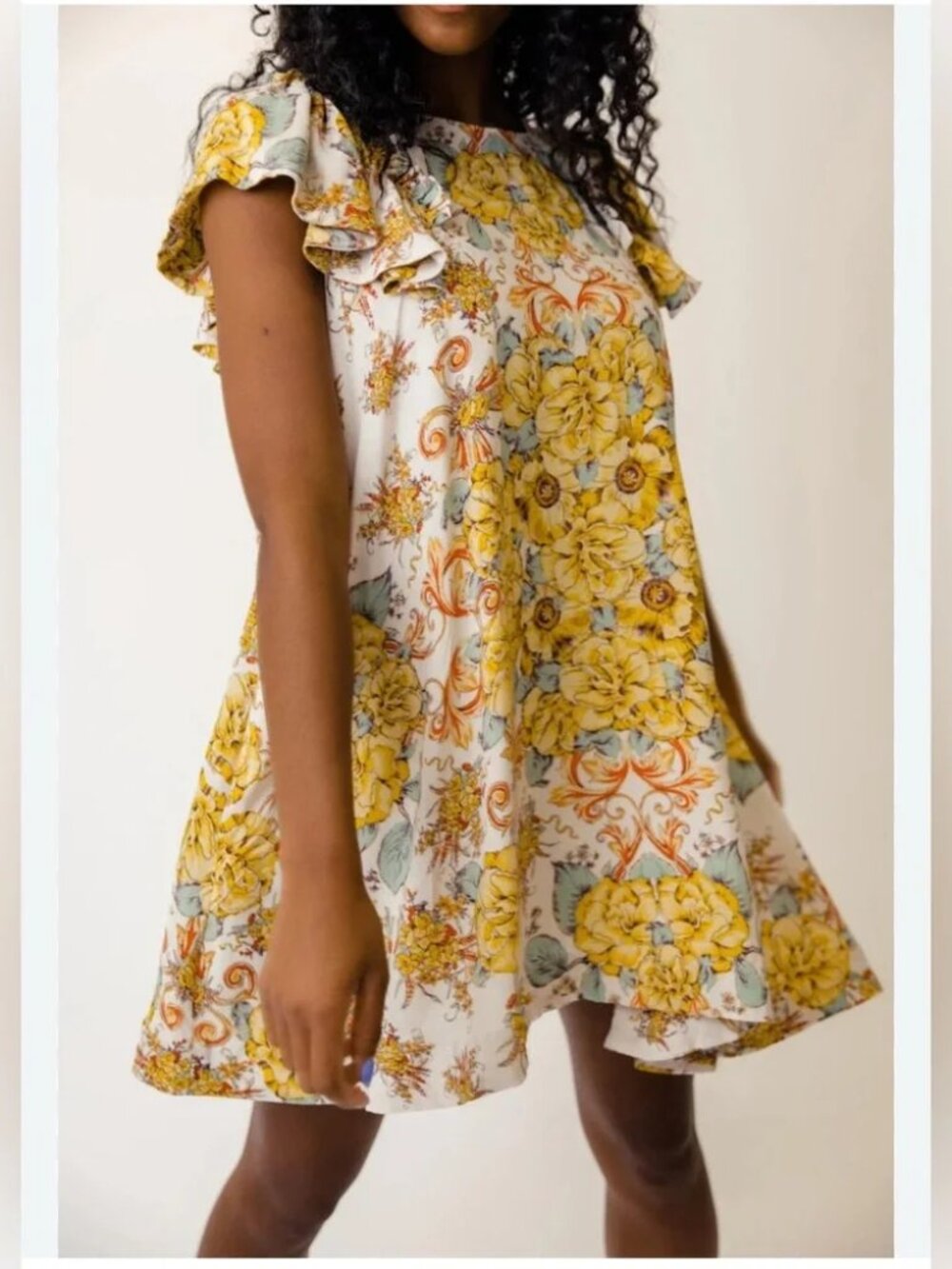 Loft classic floral print mini dress Size L